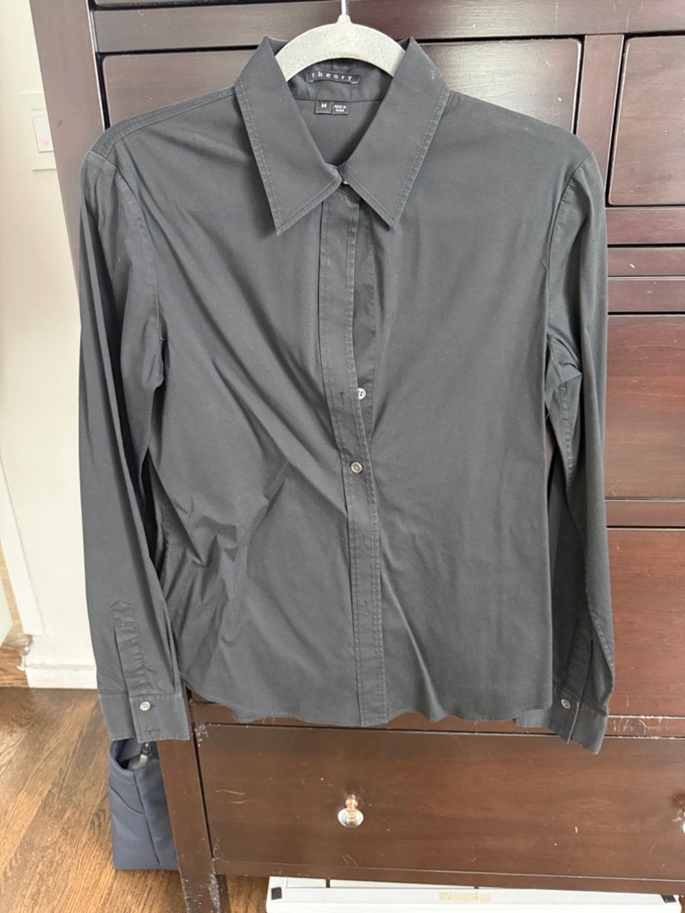 Theory Black Women's Button-Down Shirt